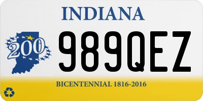 IN license plate 989QEZ