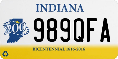 IN license plate 989QFA