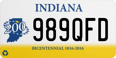 IN license plate 989QFD