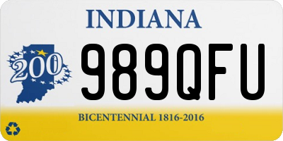 IN license plate 989QFU