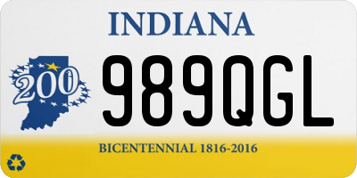 IN license plate 989QGL