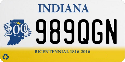 IN license plate 989QGN