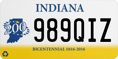 IN license plate 989QIZ