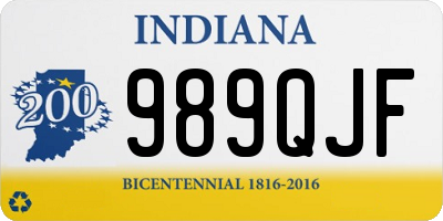 IN license plate 989QJF