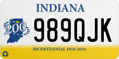 IN license plate 989QJK