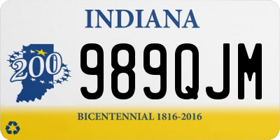 IN license plate 989QJM