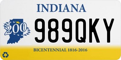 IN license plate 989QKY