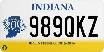 IN license plate 989QKZ