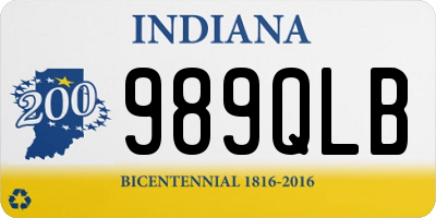 IN license plate 989QLB