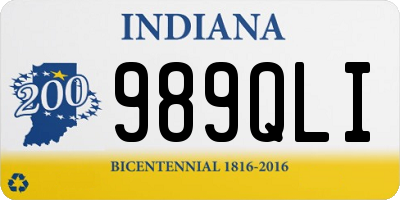 IN license plate 989QLI