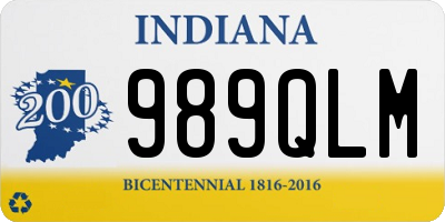 IN license plate 989QLM