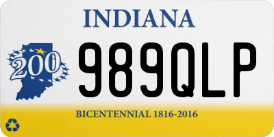 IN license plate 989QLP