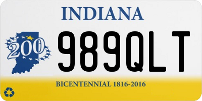 IN license plate 989QLT