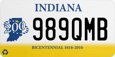 IN license plate 989QMB