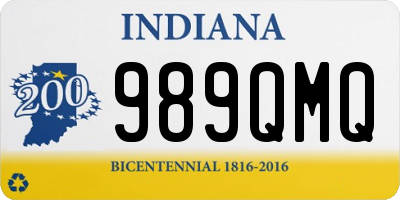 IN license plate 989QMQ