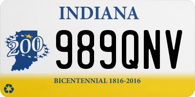 IN license plate 989QNV