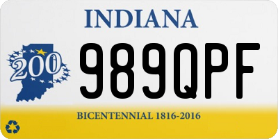 IN license plate 989QPF