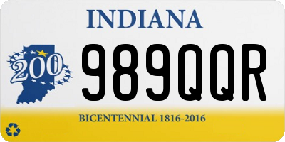 IN license plate 989QQR