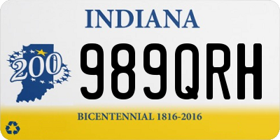 IN license plate 989QRH