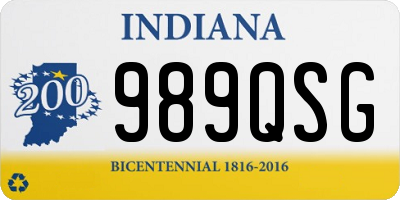 IN license plate 989QSG