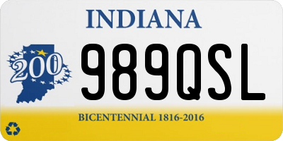 IN license plate 989QSL