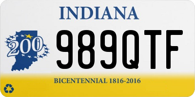 IN license plate 989QTF