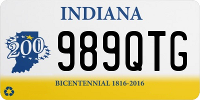 IN license plate 989QTG