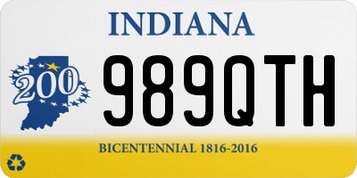 IN license plate 989QTH