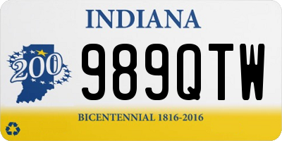 IN license plate 989QTW