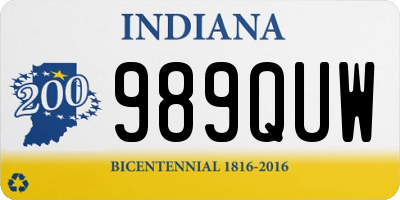 IN license plate 989QUW