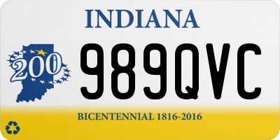 IN license plate 989QVC