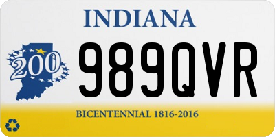 IN license plate 989QVR