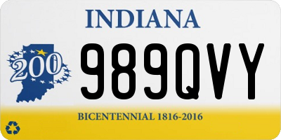 IN license plate 989QVY