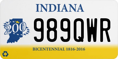 IN license plate 989QWR