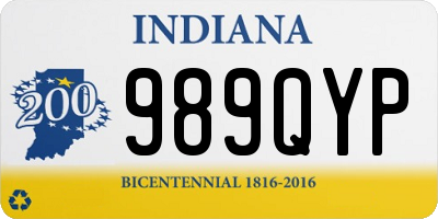 IN license plate 989QYP