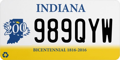 IN license plate 989QYW