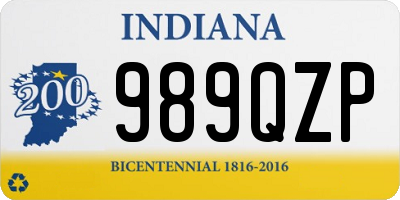 IN license plate 989QZP