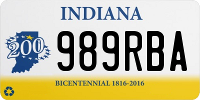 IN license plate 989RBA