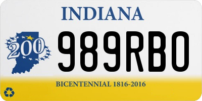 IN license plate 989RBO