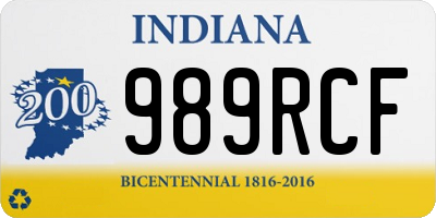 IN license plate 989RCF