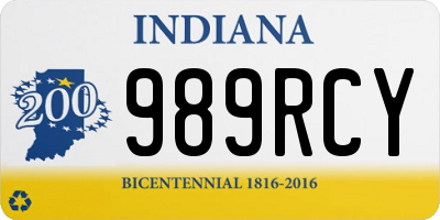 IN license plate 989RCY