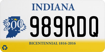 IN license plate 989RDQ