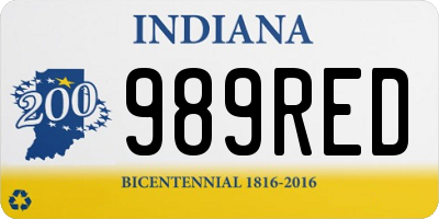 IN license plate 989RED