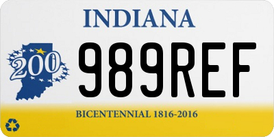 IN license plate 989REF