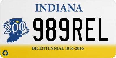 IN license plate 989REL