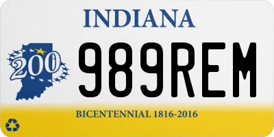 IN license plate 989REM