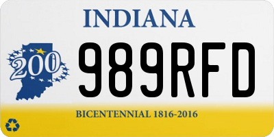IN license plate 989RFD