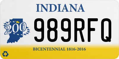 IN license plate 989RFQ