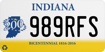 IN license plate 989RFS