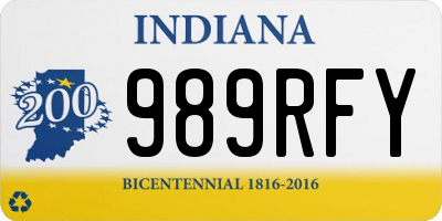 IN license plate 989RFY